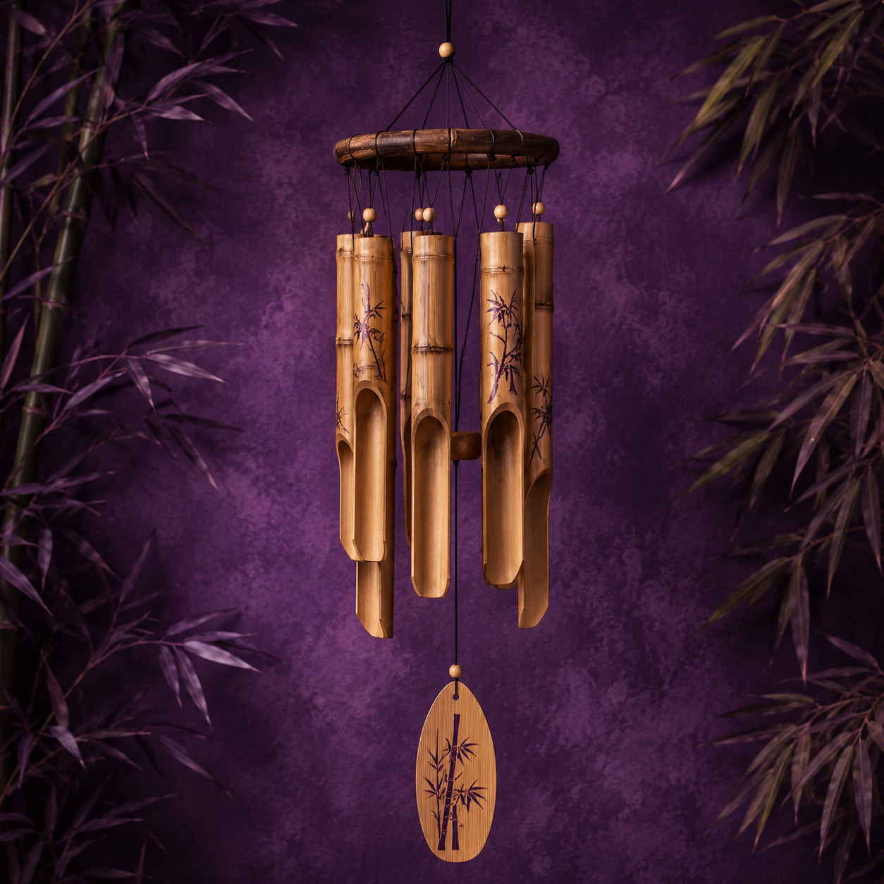 A collection of decorative wind chimes for outdoor and spiritual spaces