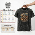 Nomad Sari Stonewashed Cotton T-Shirt - Stay Wild Moon Child - Blue - Medium