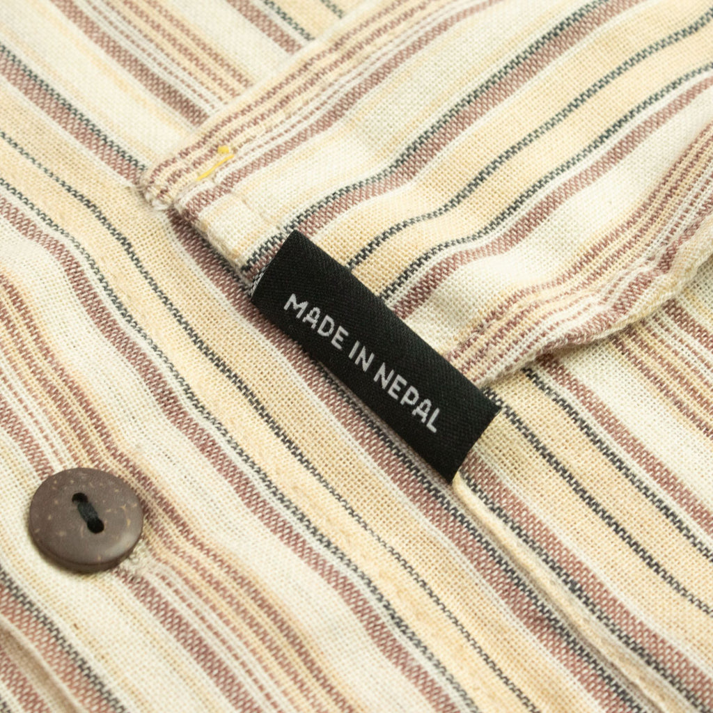 Nomad Sari Grandad Shirt - Brown Beige - Medium
