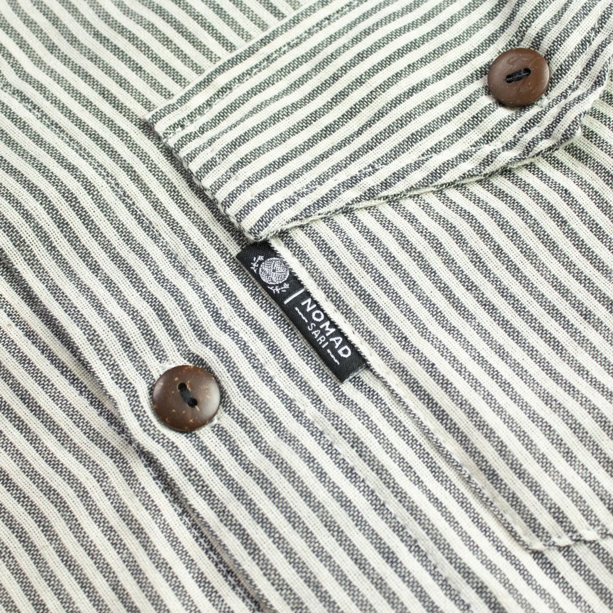 Nomad Sari Grandad Shirt - Grey Stone - Large