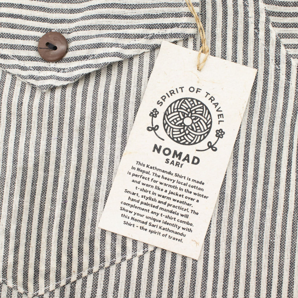 Nomad Sari Grandad Shirt - Grey Stone - XL