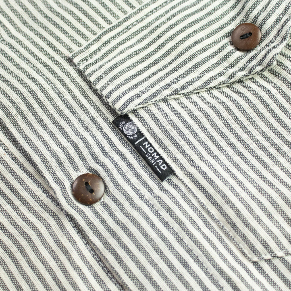Nomad Sari Grandad Shirt - Grey Stone - XL