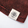 Nomad Sari Stonewashed Cotton T-Shirt - Dragon Mandala - Maroon - Large