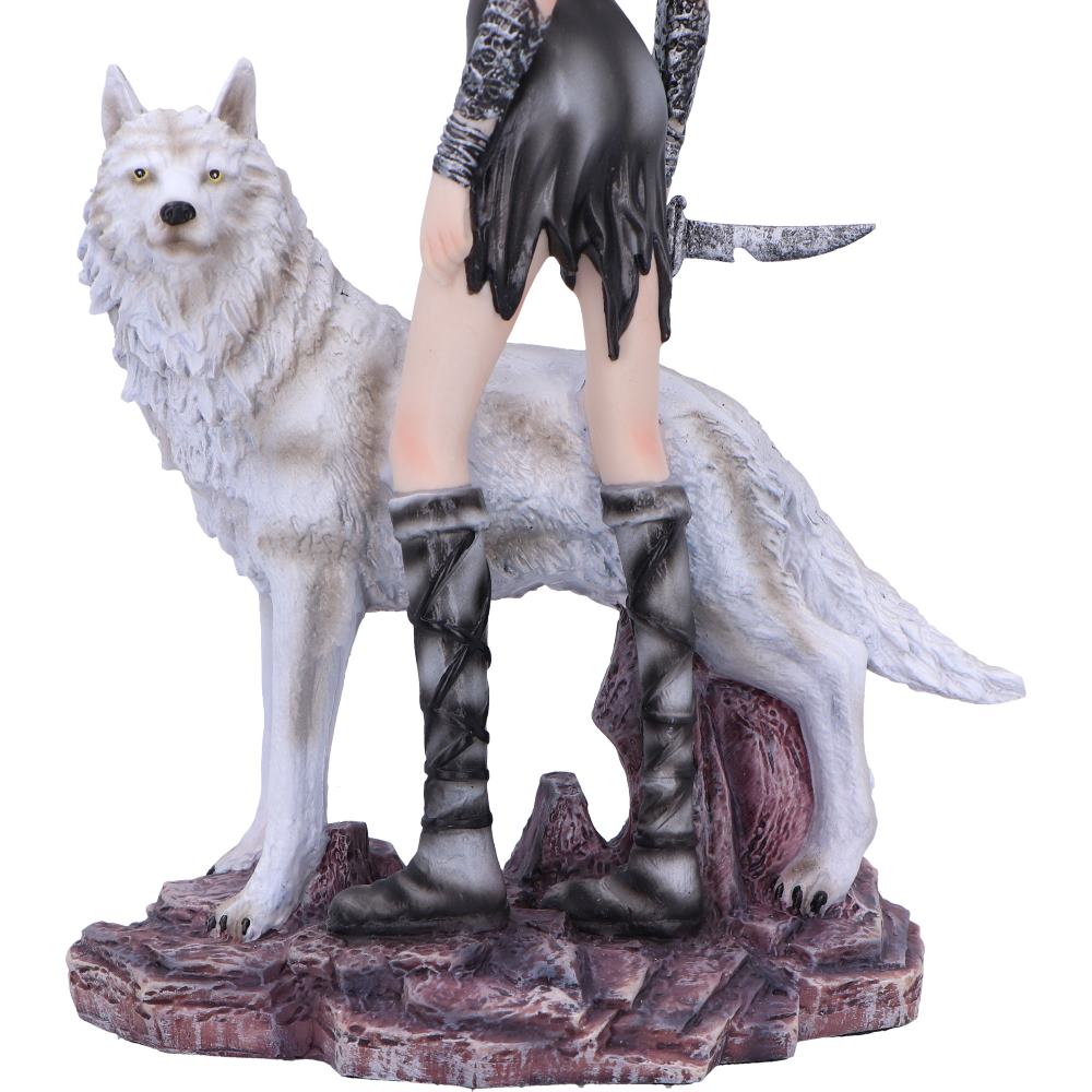 Esarosa – Gothic Fairy with Wolf Companion Figurine 23.5cm