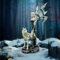 Esarosa – Gothic Fairy with Wolf Companion Figurine 23.5cm