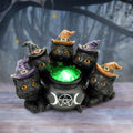 Kindle's Potion Light Up Cats and Cauldron Ornament 18.5cm