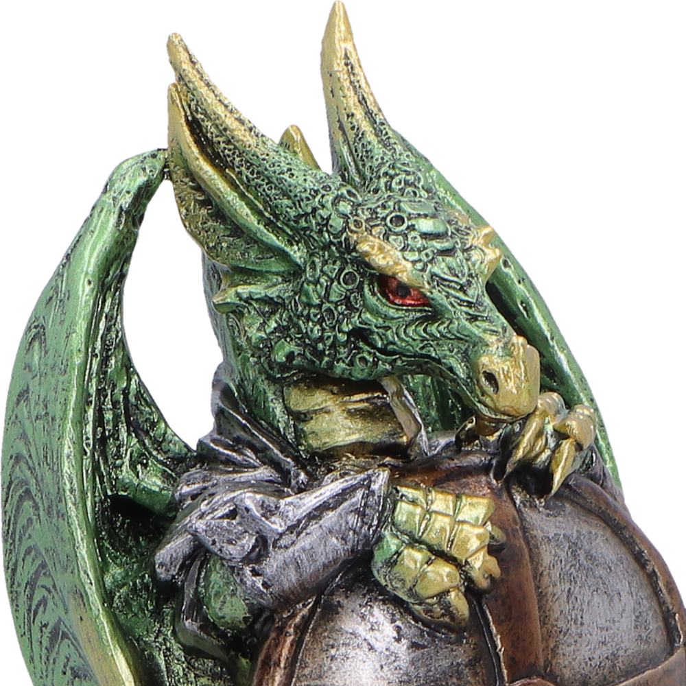 Hoard Protector Box (Green) - Green Dragon Shield on Shield Box 13.4cm