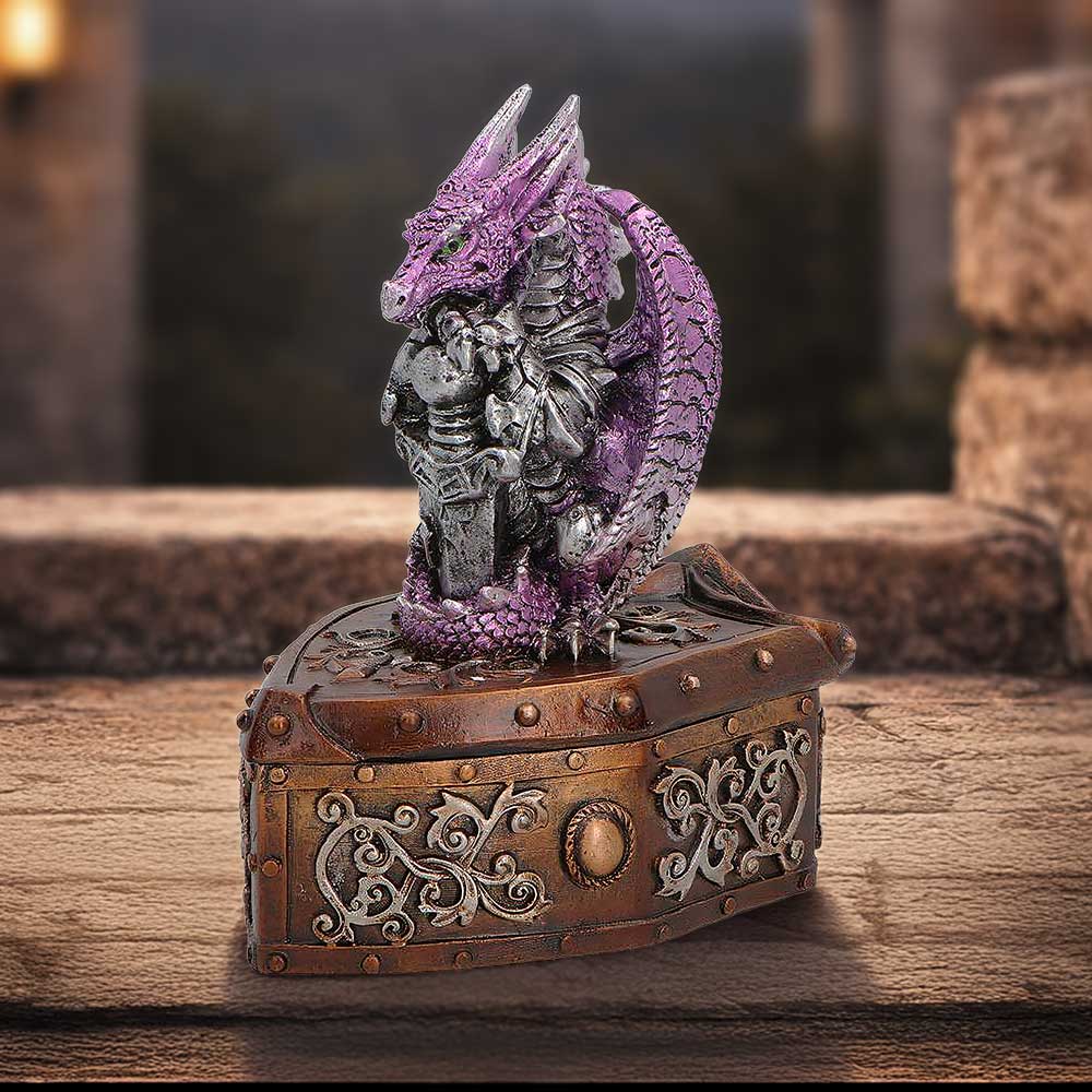 Hoard Protector Box (Purple) Purple Dragon on Shield Box 13.8cm